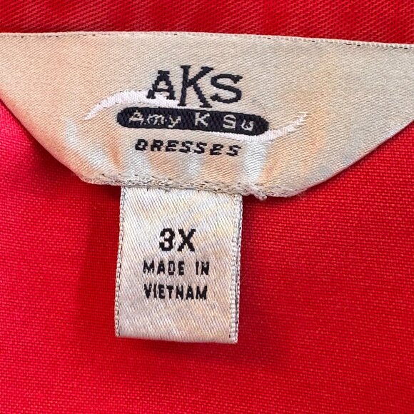 Amy K Su Orange Embroidered Fish Tencel Retro Button Front Shirt Plus Size 3X - Picture 4 of 6